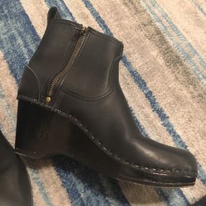 Black Wedge No. 6 Clog Booties